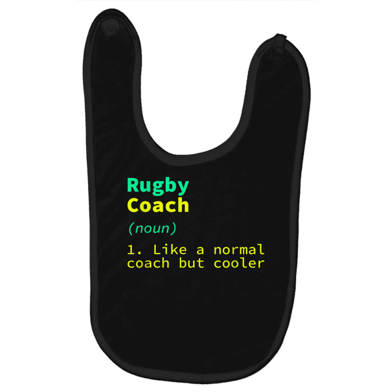 Rugby Coach Definition Funny Rugby Player Humor Team Sports Baby Bibs | Artistshot