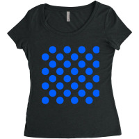 Blue Polka Dots Women's Triblend Scoop T-shirt | Artistshot