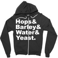 Hops Barley Water Yeast Zipper Hoodie | Artistshot