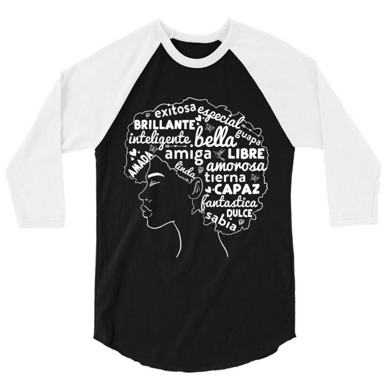 Womens Afro Latina Pride Gifafro-latino Black History Month Men Women 3/4 Sleeve Shirt by KhalilDesign | Artistshot