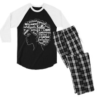 Womens Afro Latina Pride Gifafro-latino Black History Month Men Women Men's 3/4 Sleeve Pajama Set | Artistshot