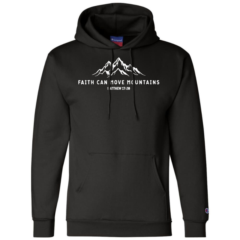 Vintage Faith Can Move Mountains Christian T Shirt Champion Hoodie | Artistshot