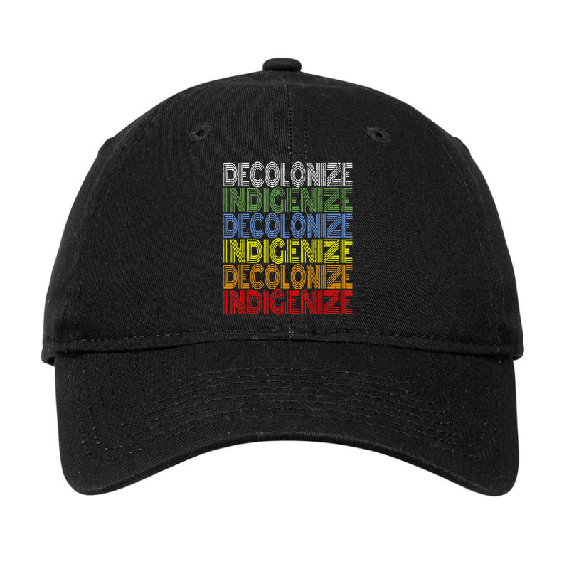 Decolonize Indigenize Shirt Native American Education Gift T Shirt Adjustable Cap | Artistshot