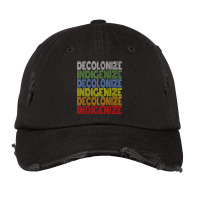 Decolonize Indigenize Shirt Native American Education Gift T Shirt Vintage Cap | Artistshot