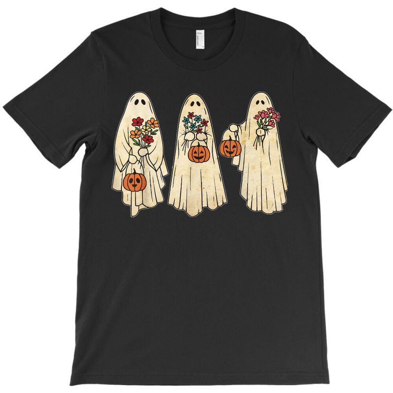 Vintage Floral Ghost Cute Halloween Costume Funny Graphic T Shirt T-shirt | Artistshot