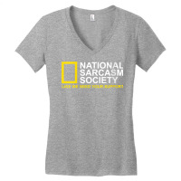 Womens National Sarcasm Society Satirical Parody Design Men & Women V Women's V-neck T-shirt | Artistshot