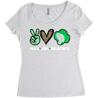 Peace Love Cookie Scout For Girls Bakery Cookie Season T Shirt Women's Triblend Scoop T-shirt | Artistshot