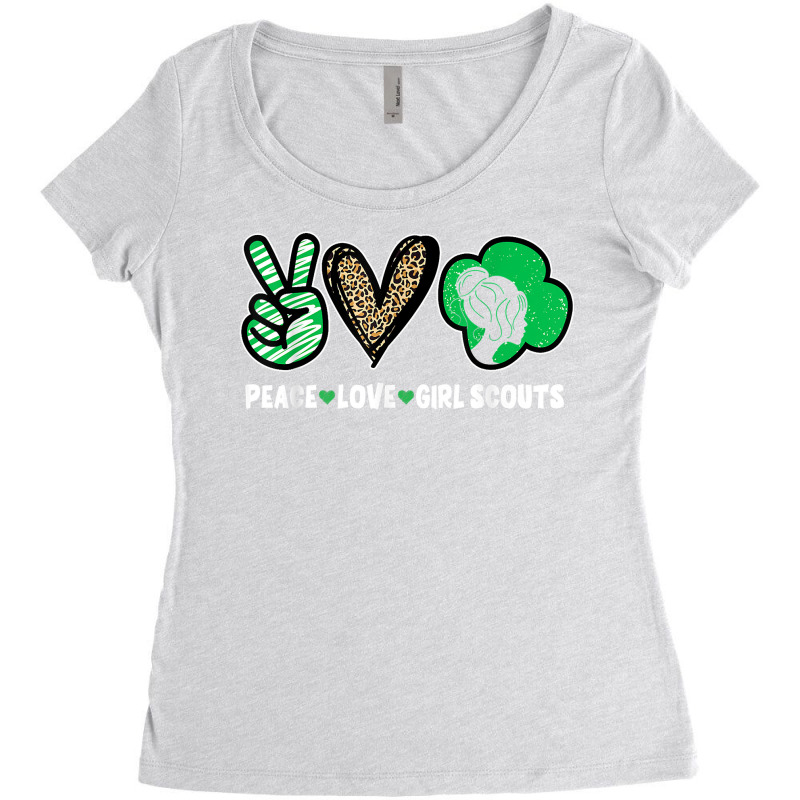 Peace Love Cookie Scout For Girls Bakery Cookie Season T Shirt Women's Triblend Scoop T-shirt by cm-arts | Artistshot