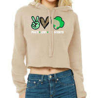 Peace Love Cookie Scout For Girls Bakery Cookie Season T Shirt Cropped Hoodie | Artistshot