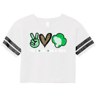 Peace Love Cookie Scout For Girls Bakery Cookie Season T Shirt Scorecard Crop Tee | Artistshot