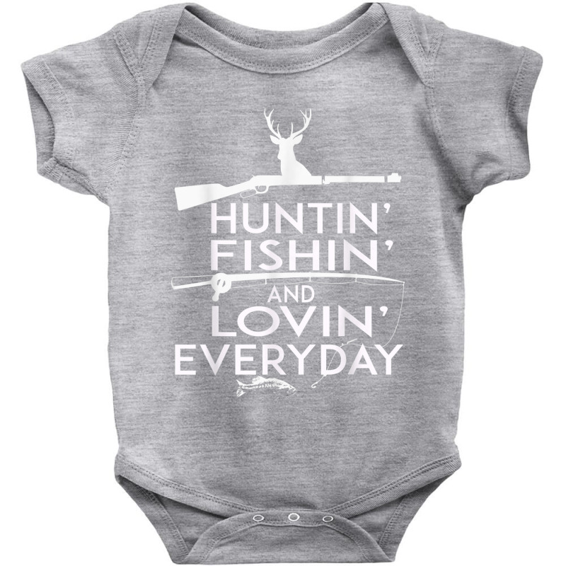 Hunting Fishing Shirt And Loving Everyday  Country Baby Bodysuit by cm-arts | Artistshot