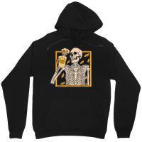 Vintage Halloween Skeleton Pumpkin Spice Latte Syrup Creamer T Shirt C Unisex Hoodie | Artistshot