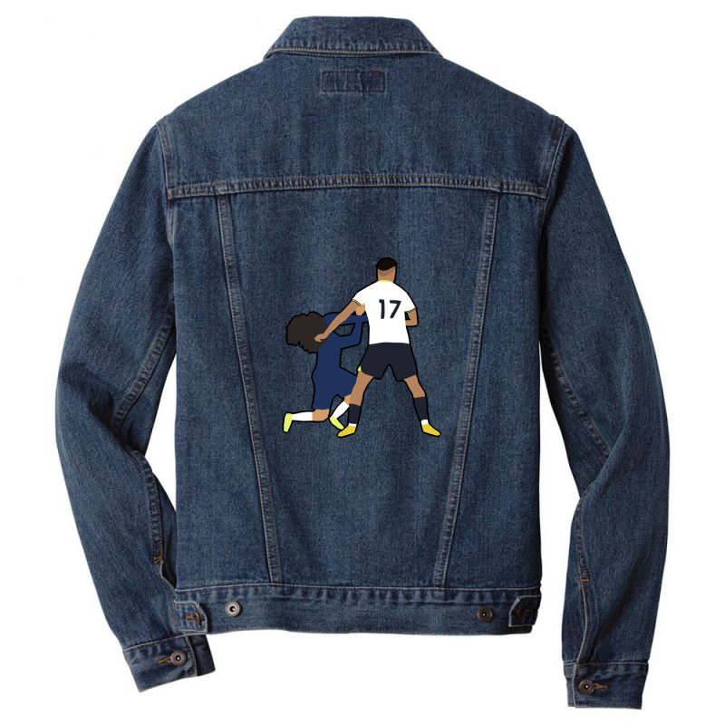 Cristian Romero Not Comitting A Foul Men Denim Jacket by ElviaOchoa | Artistshot