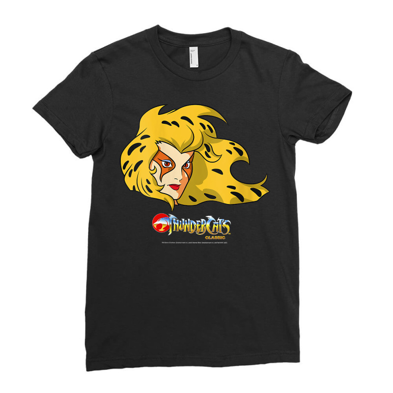 Womens Thundercats Cheetara Big Face V Neck T Shirt Ladies Fitted T-Shirt by cm-arts | Artistshot