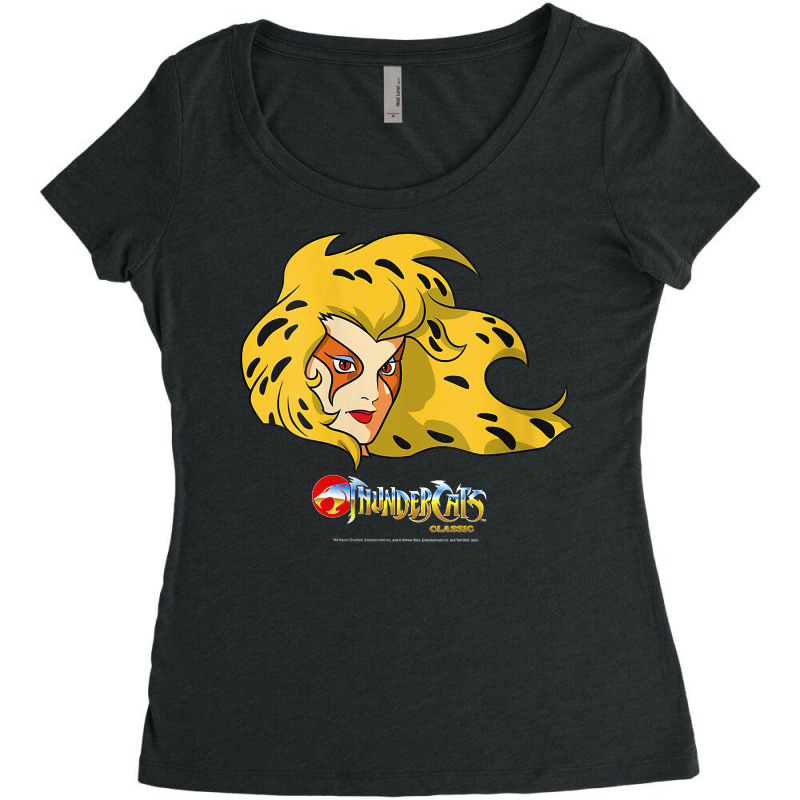 Womens Thundercats Cheetara Big Face V Neck T Shirt Women's Triblend Scoop T-shirt by cm-arts | Artistshot