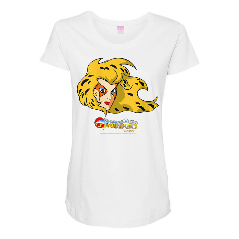 Womens Thundercats Cheetara Big Face V Neck T Shirt Maternity Scoop Neck T-shirt by cm-arts | Artistshot