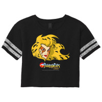 Womens Thundercats Cheetara Big Face V Neck T Shirt Scorecard Crop Tee | Artistshot