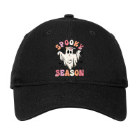 Spooky Season October Halloween Ghost Boo Quote Saying Meme Adjustable Cap | Artistshot