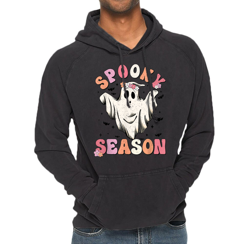 Spooky Season October Halloween Ghost Boo Quote Saying Meme Vintage Hoodie | Artistshot