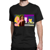 Woman Yelling At Cat Abstract Classic T-shirt | Artistshot