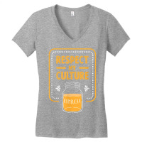 Kombucha Respect My Culture   Tea Fermentation Scoby Gift Women's V-neck T-shirt | Artistshot