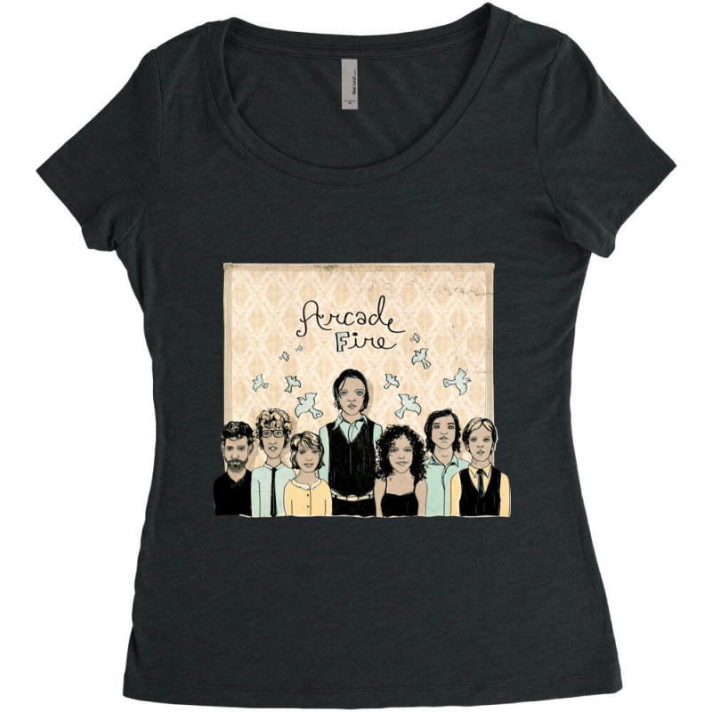 Arcade Fire Illustration Women's Triblend Scoop T-shirt by cm-arts | Artistshot