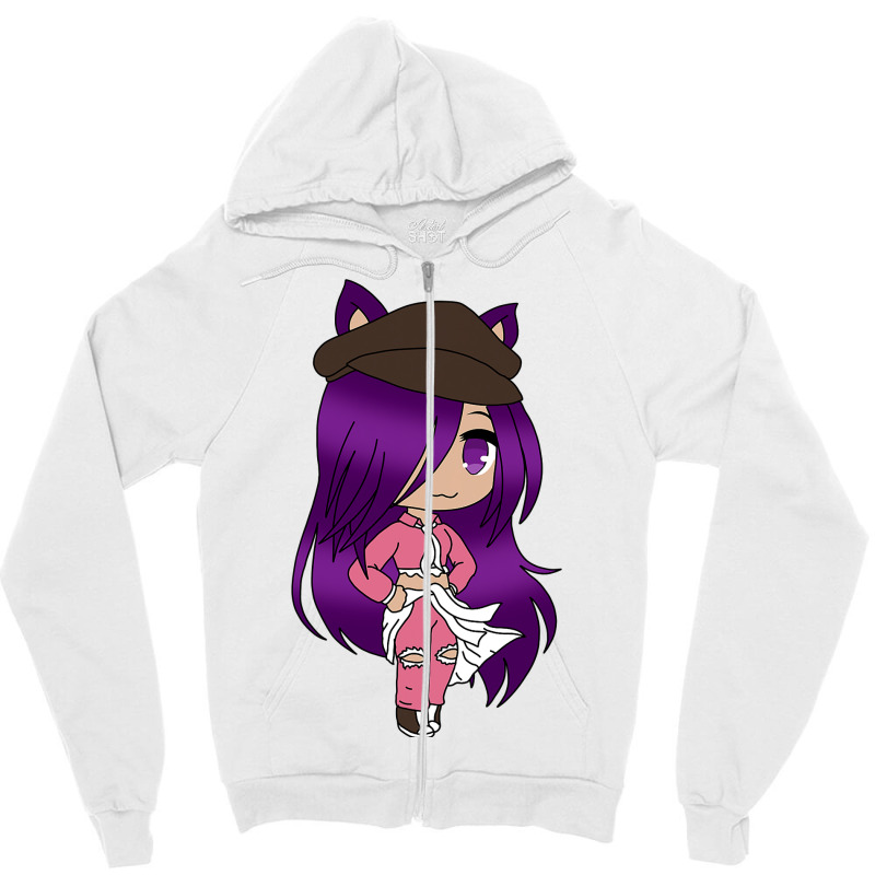 Anime  Chibi Fox Anime Girl Gatcha Kawaii Zipper Hoodie by Lauren Lapp | Artistshot