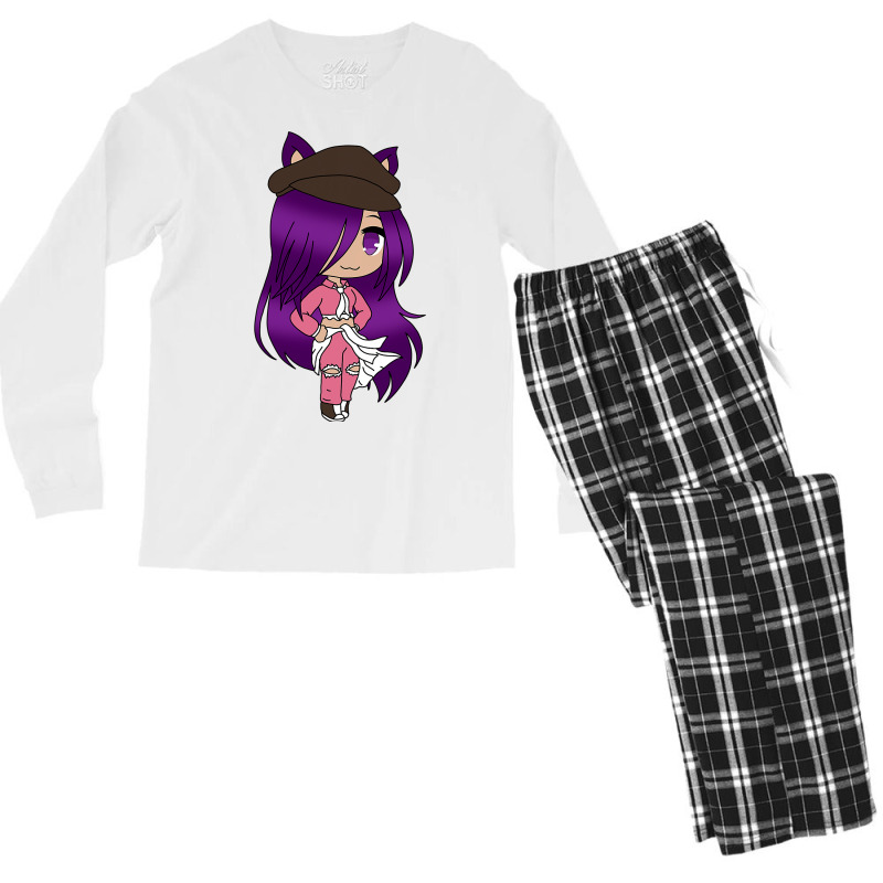 Anime  Chibi Fox Anime Girl Gatcha Kawaii Men's Long Sleeve Pajama Set by Lauren Lapp | Artistshot