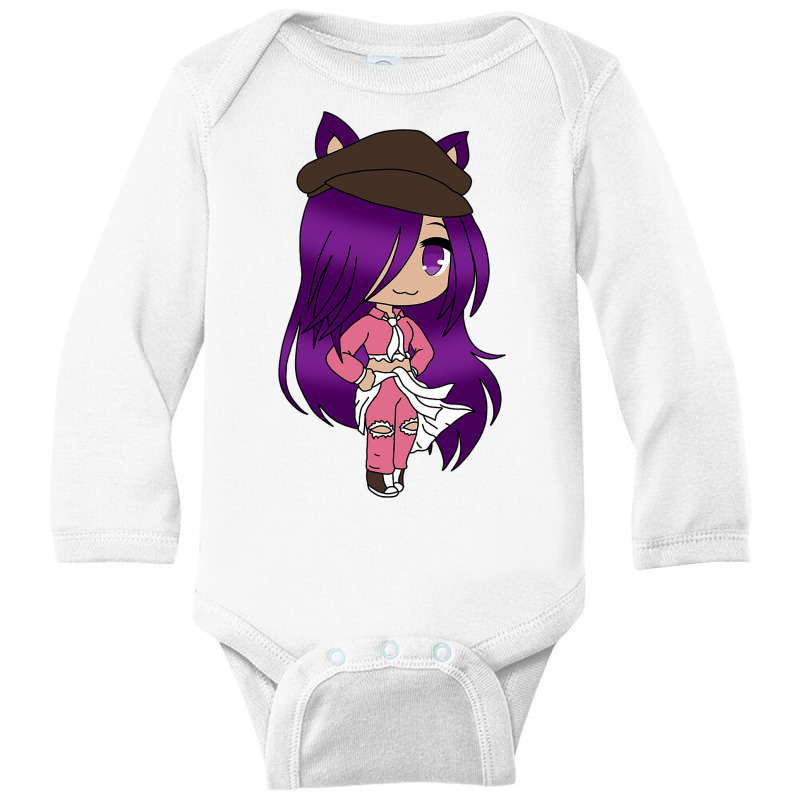 Anime  Chibi Fox Anime Girl Gatcha Kawaii Long Sleeve Baby Bodysuit | Artistshot