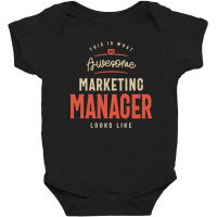 Funny Awesome Marketing Manager Job Occupation Baby Bodysuit | Artistshot