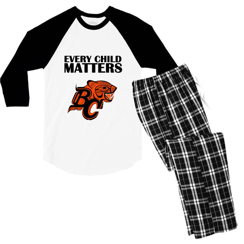 Bc Lions Every Child Matters 2021 Orange Classic Vectorized Men's 3/4 Sleeve Pajama Set | Artistshot