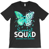 Support Squad Butterfly Teal Ribbon Myasthenia Gravis T-shirt | Artistshot