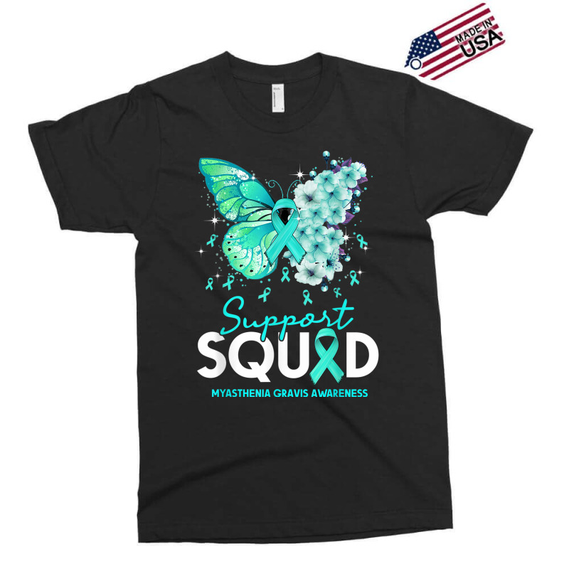 Support Squad Butterfly Teal Ribbon Myasthenia Gravis Exclusive T-shirt | Artistshot