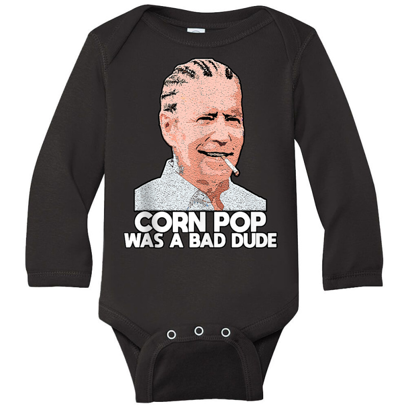 Corn Pop Was A Bad Dude Biden Funny Tank Top Long Sleeve Baby Bodysuit | Artistshot