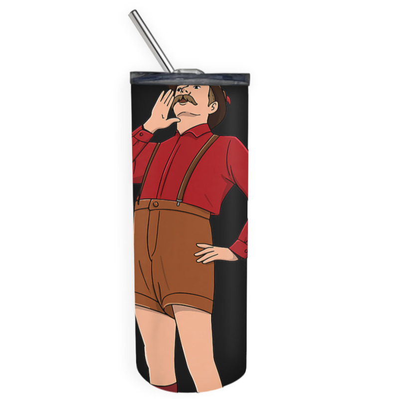 Yodel Illustration Design For A Yodeler Skinny Tumbler | Artistshot