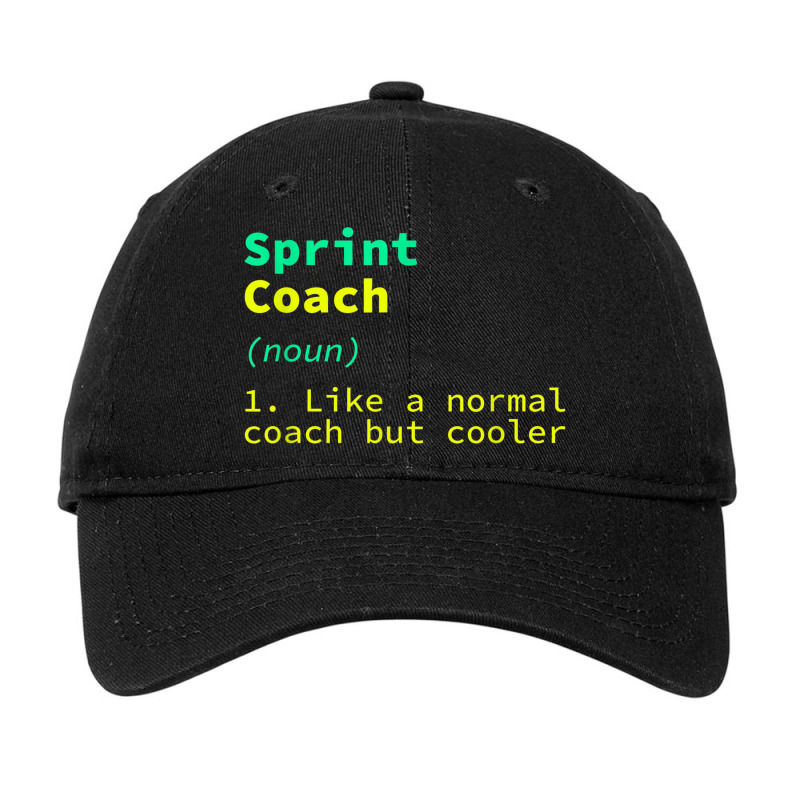 Sprint Coach Definition Funny Running Humor Track And Field Adjustable Cap by Wedge | Artistshot