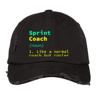 Sprint Coach Definition Funny Running Humor Track And Field Vintage Cap | Artistshot