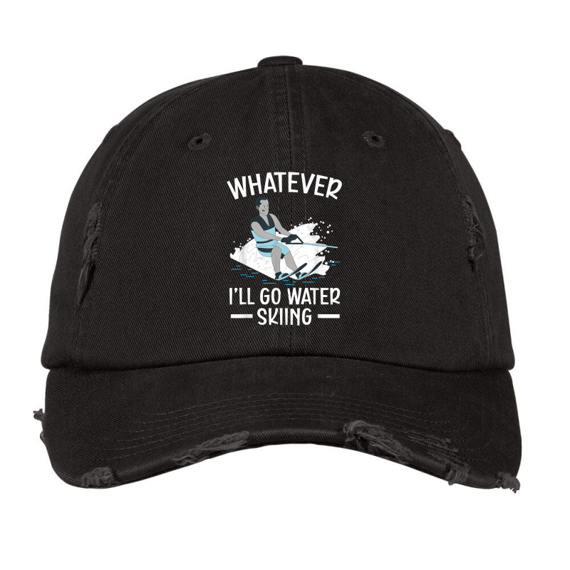 What Ever I'll Go Water Skiing Waterskiing Water Ski Vintage Cap by Madam | Artistshot