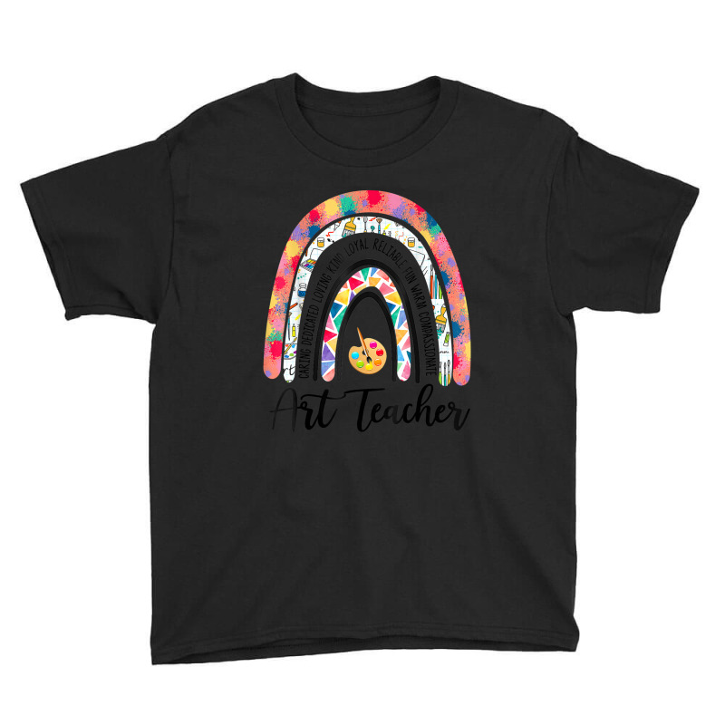 Art Teacher Boho Rainbow Caring Dedicated Loving Vintage Youth Tee by Crowley Tidwell | Artistshot