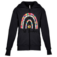 Art Teacher Boho Rainbow Caring Dedicated Loving Vintage Youth Zipper Hoodie | Artistshot