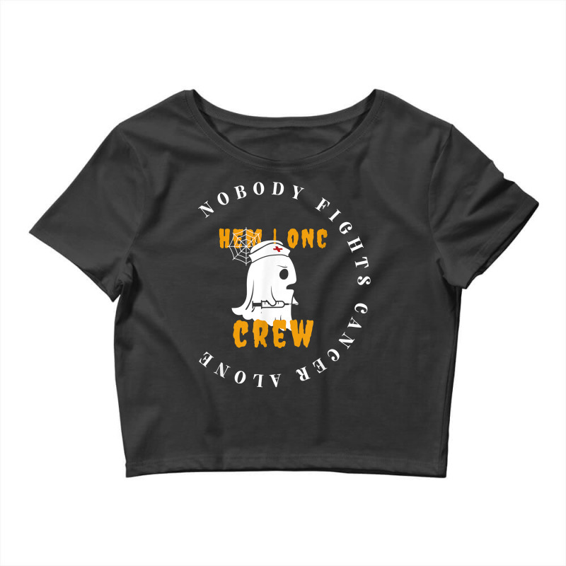 Halloween Oncology Hematology Nurse Crew Tee Peds Hemonc T Shirt Crop Top by cm-arts | Artistshot