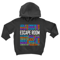 Escape Room Words Gift Locked Room Enthusiast Gifts T Shirt Toddler Hoodie | Artistshot