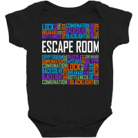 Escape Room Words Gift Locked Room Enthusiast Gifts T Shirt Baby Bodysuit | Artistshot