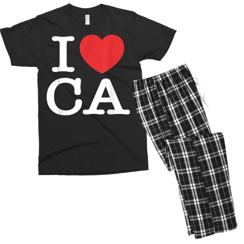 I Heart Ca Love California T Shirt Men's T-shirt Pajama Set by cm-arts | Artistshot