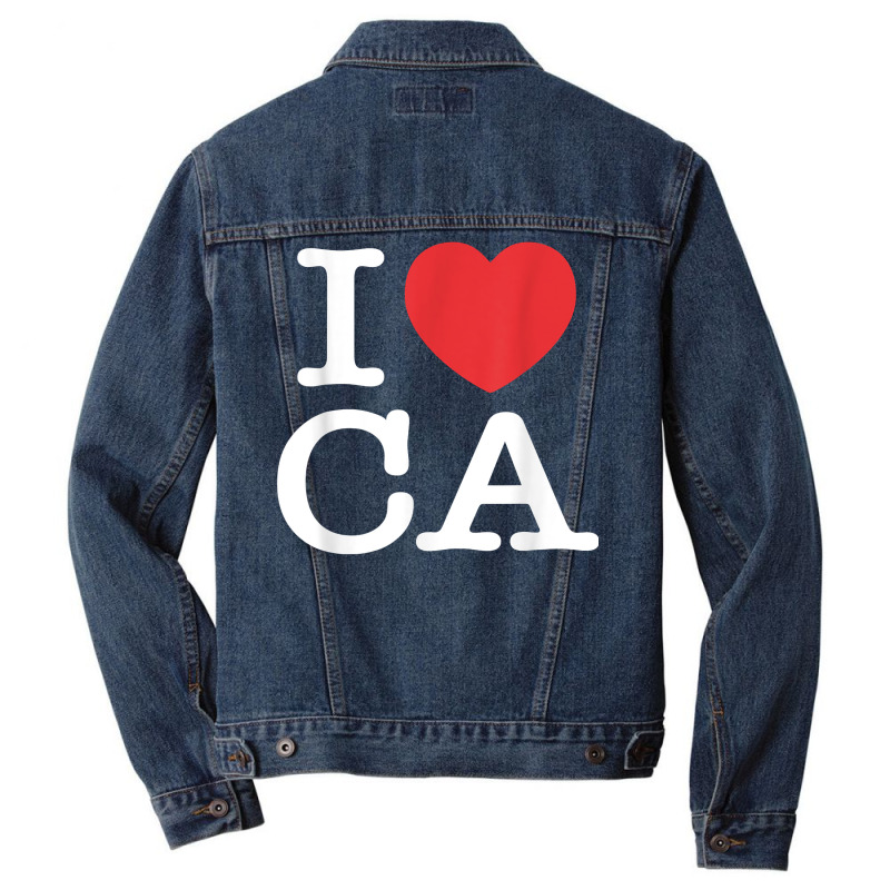 I Heart Ca Love California T Shirt Men Denim Jacket by cm-arts | Artistshot