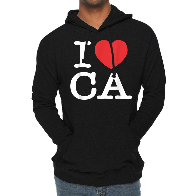 I Heart Ca Love California T Shirt Lightweight Hoodie by cm-arts | Artistshot