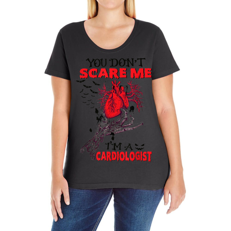 You Don't Scare Me I'm A Cardiologist Halloween Zombie Hand Ladies Curvy T-Shirt by Posh | Artistshot