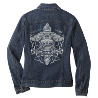 Oncology Nurse Oath Integrity Dignity Honesty Ladies Denim Jacket | Artistshot