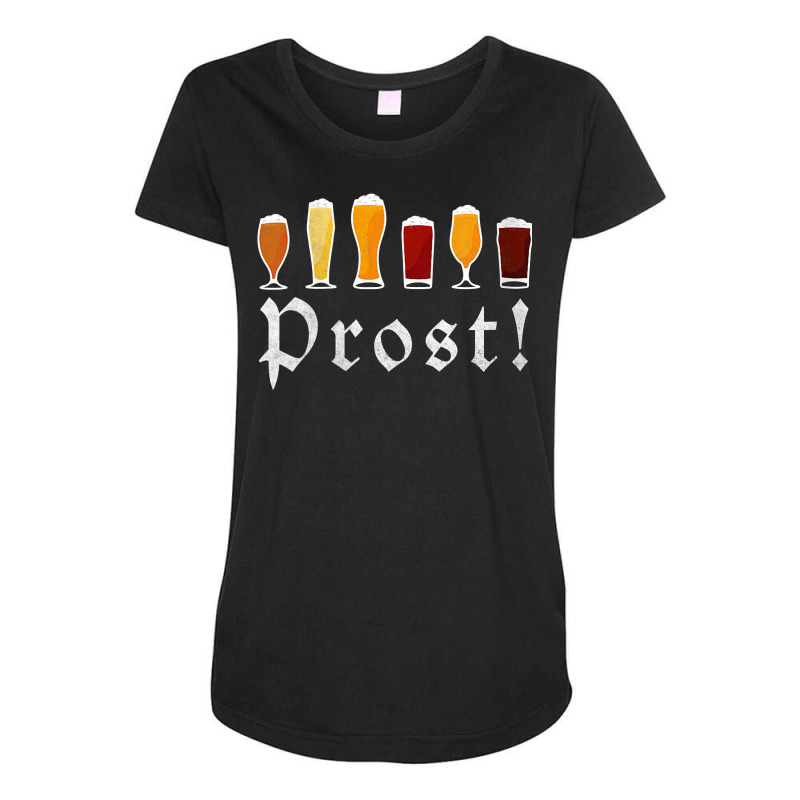 Womens Oktoberfest Prost Celebrate Diversity Beer V Neck T Shirt Maternity Scoop Neck T-shirt by cm-arts | Artistshot