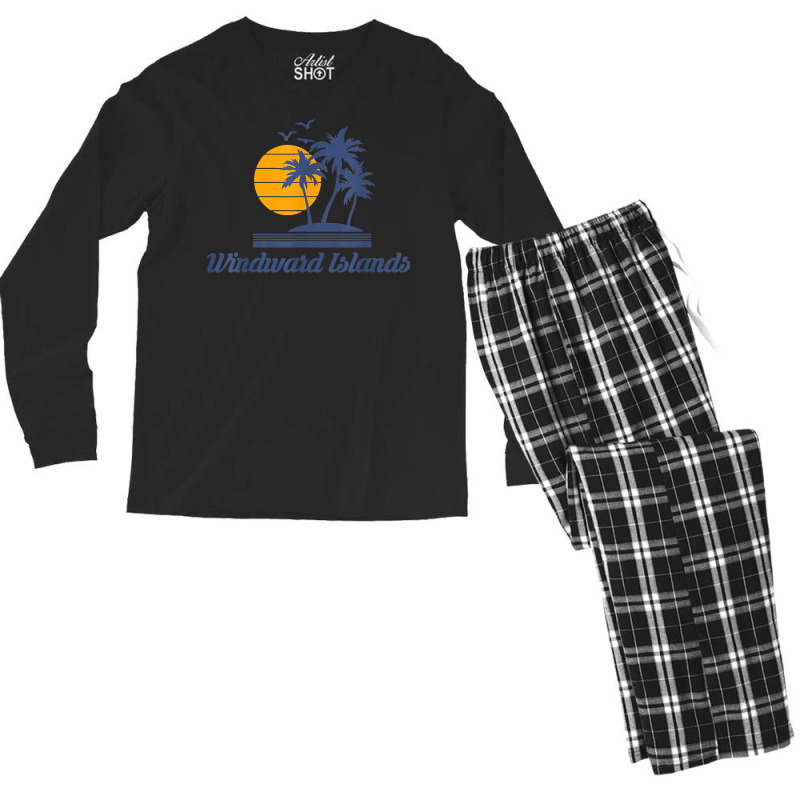 Windward Islands Beach Lesser Antilles Caribbean Men's Long Sleeve Pajama Set | Artistshot